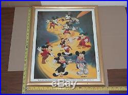 Walt Disney Mickey Mouse Generations Then And Now Framed Poster #88002 21x17