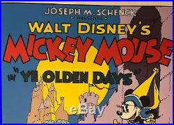Walt Disney Mickey Mouse Serigraph Ye Olden Days Custom Framed FREE SHIP