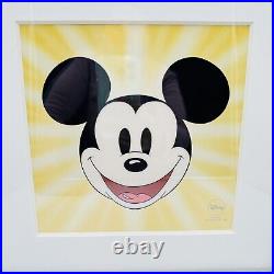 Walt Disney Mickey's Here Sericel Mickey Mouse NEW With COA Framed