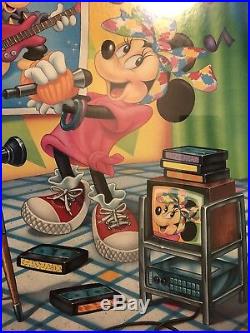 Walt Disney Minnie And Mickey 80s Poster framed in Original Box Vhs Retro Cam