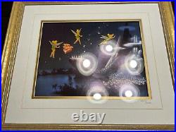Walt Disney Night Flight Tinker bell Framed Pin Set 2264/2500 RARE MINT (1999)
