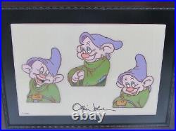 Walt Disney Ollie Johnston And You Must Be Dopey Framed Art Tile Limited Ed