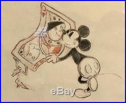 Walt Disney Original Drawing Signed And Authenticated Custom Framed Display