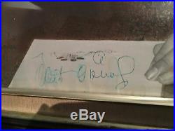 Walt Disney Original Hand Signed Autograph Signature Large Framed Picture Damage