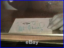 Walt Disney Original Hand Signed Autograph Signature Large Framed Picture Damage