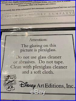 Walt Disney Original Production Cel Framed with COA Winnie the Pooh