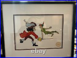 Walt Disney Peter Pan Limited Edition Gold Wood Frame SERIGRAPH Cell 1953