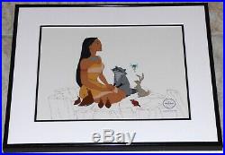 Walt Disney Pocahontas Meeko Woodland Friends Framed Limited Edition Sericel
