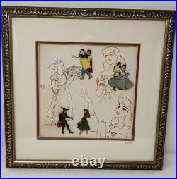Walt Disney Princes and Princesses Framed Pin Set Signed LE 2400