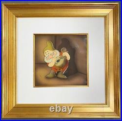 Walt Disney Production Cel on Courvoisier Background of Doc from Snow White and