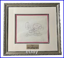 Walt Disney Productions 1941 Framed Canine Caddy Animation Original Art Drawing