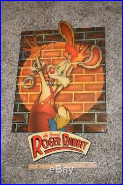 Walt Disney Rare Gallery 92 WHO FRAMED ROGER RABBIT Picture On Board apx 24x18