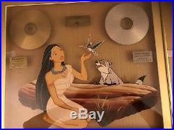 Walt Disney Records POCAHONTAS GOLD + PLATINUM CD Framed Display