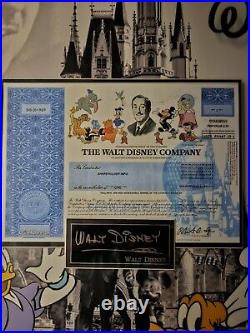 Walt Disney Replica Stock Certificate with Palace Framed RARE! HIGH QUALITY