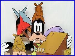 Walt Disney Sergigraph Cel Ltc Ed Mickey Mouse Donald Duck And Goofy Framed