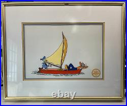 Walt Disney Serigraph Cel Donald Duck & Goofy No Sail Limited Edition Framed