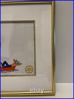 Walt Disney Serigraph Cel Donald Duck & Goofy No Sail Limited Edition Framed