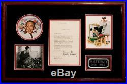 Walt Disney Signed 1938 Original Signed Letter Custom Framed 26.5 x 18 Piece