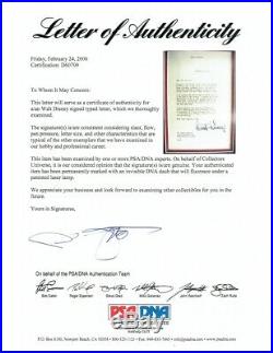 Walt Disney Signed 1938 Original Signed Letter Custom Framed 26.5 x 18 Piece