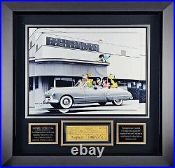 Walt Disney Signed Autographed Check Framed PSA/DNA MT 8