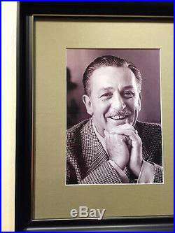 Walt Disney Signed Cut, Nice Autograph In Beautiful Framed Presentation! Look