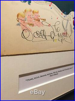 Walt Disney Signed Original 1940 Fantasia Program Book In Beautiful Frame! Look