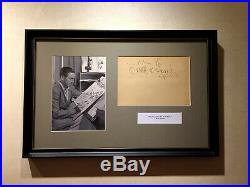 Walt Disney Signed Paper, Nice Autograph In Beautiful Framed Presentation! Look