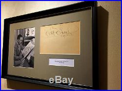Walt Disney Signed Paper, Nice Autograph In Beautiful Framed Presentation! Look