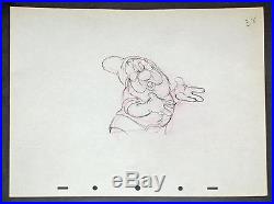 Walt Disney Snow White 1937 Production Drawing of DOC in a Custom Frame