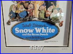 Walt Disney Snow White 65th Anniversary Framed Pin Set Limited Edition 3600