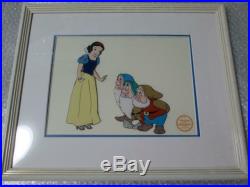Walt Disney Snow White And The Seven Dwarfs Framed Cel Painting