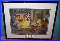 Walt Disney Snow White Tell me a Story Animation Art Sericel, Framed