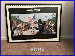 Walt Disney Star Wars Weekend Printers Proof Poster 1 / 1 Framed RARE 27x41