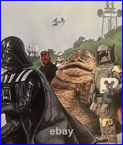 Walt Disney Star Wars Weekend Printers Proof Poster 1 / 1 Framed RARE 27x41