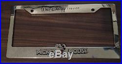 Walt Disney Studios Exclusive Mickey Chrome License Plate Frame Holder New
