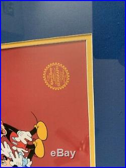 Walt Disney Studios Mickeys Surprise Party sericel Matted Frame withCOA