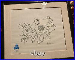 Walt Disney-The Jungle Book-Signed And Framed Hand Drawn Pencil Sketch 16x14