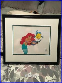 Walt Disney The Little Mermaid Story Time With Ariel Framed Le Sericel Flounder