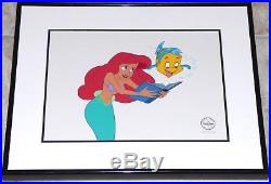 Walt Disney The Little Mermaid Story Time With Ariel Framed Le Sericel Flounder