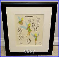 Walt Disney Tinker Bell Pixie Poses Vinatge 1999 Framed Sericel Ltd Ed 3,500