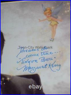 Walt Disney Tinker bell Dreams Do Come True Hand Signed Margaret Kerry NEW Frame