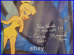 Walt Disney Tinker bell You think I'm Cute! Hand Signed Margaret Kerry Disney