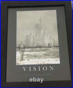 Walt Disney VISION Quote Photo Print 16 x 13 Framed With Cinderella Castle