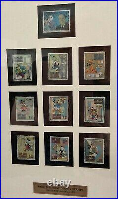 Walt Disney WORLD'S FIRST DISNEY STAMPS Framed Postage Stamps LE 0253 of 2500