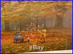 Walt Disney Winnie The Pooh Autumn Leaves Framed Print 28x 20 Peter Ellenshaw