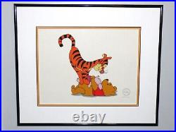 Walt Disney Winnie The Pooh Tigger Tackle Framed Limited Edition Sericel