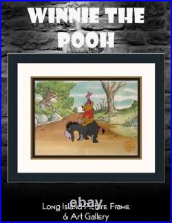 Walt Disney Winnie The Pooh and the Blustery Day 1968 Sericel Custom Framed
