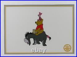 Walt Disney Winnie the Pooh and the Blustery Day Framed Serigraph Cel