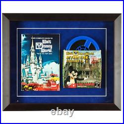 Walt Disney World 13.5x17x1.5 Custom Framed Guide Book with 8mm Film Reel