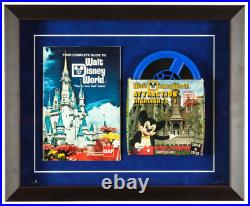 Walt Disney World 13.5x17x1.5 Custom Framed Guide Book with 8mm Film Reel